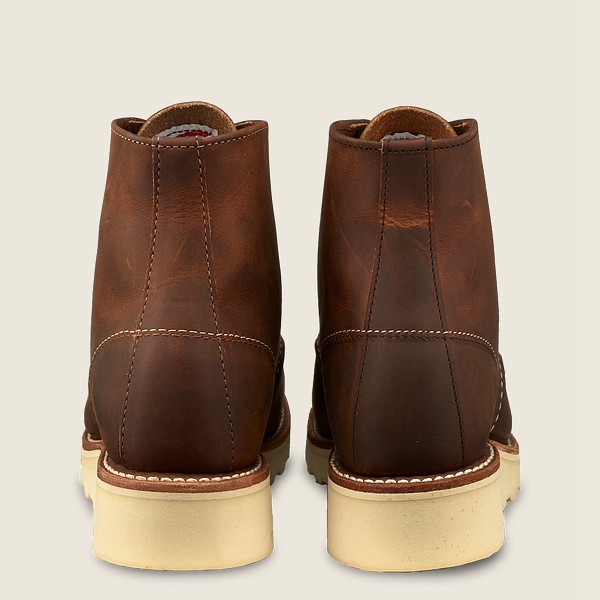 Heritage Støvler Dame - Red Wing 6-Inch Round Toe - Short Rough & Tough Læder - Mørkebrune - TYJSDO-